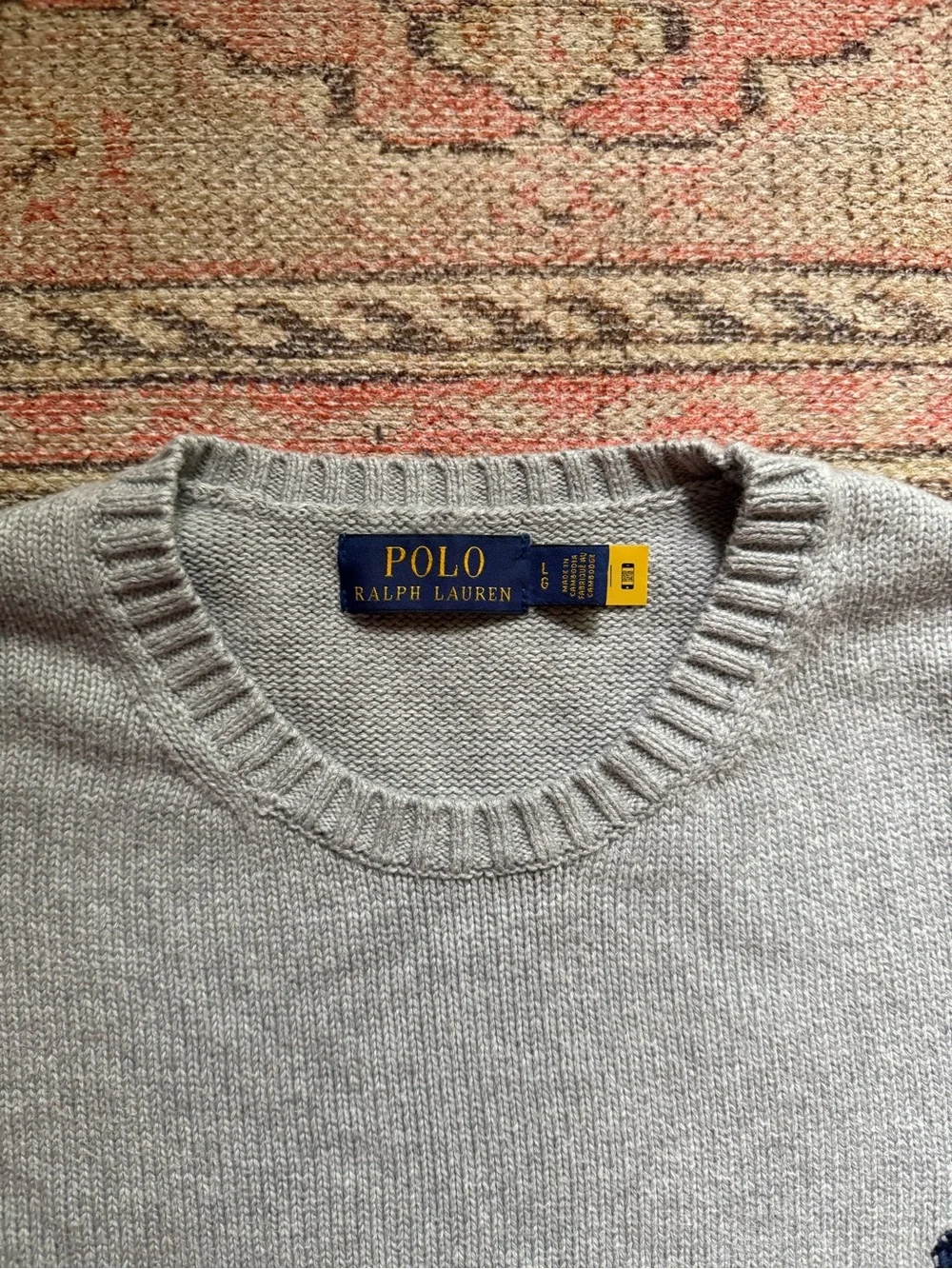 Ralph Lauren Polo Men's Light Gray Crewneck Sweater